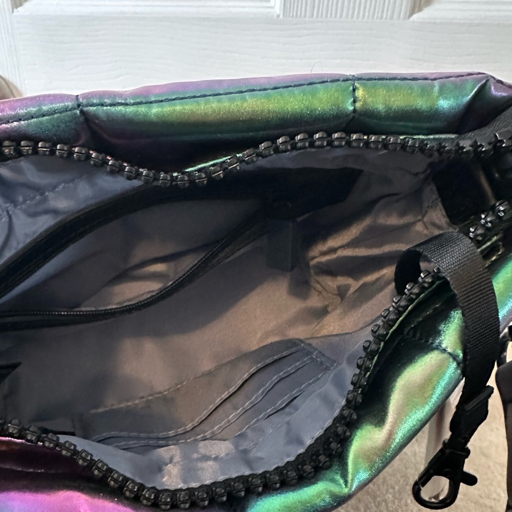 Iridescent Quilted Crossbody Bag in Rainbow - Picture 8 of 10